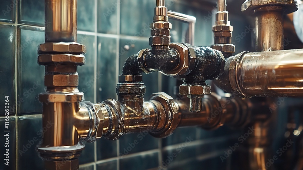 Meticulous Plumber Works on Pipes with Skill and Precision Meticulous Plumber Works on Pipes with Skill and Precision