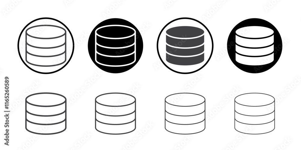 Database storage icon simple vector symbol Database storage icon simple vector symbol