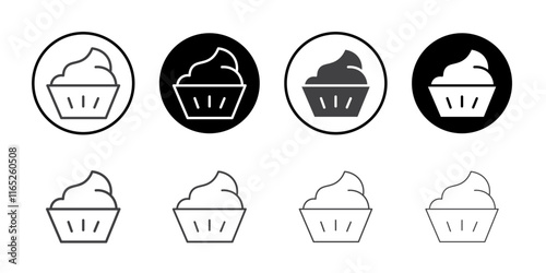 Cupcake icon simple vector symbol
