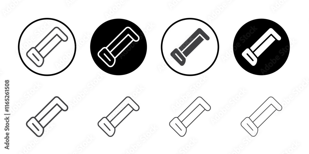 Hacksaw icon simple vector symbol Hacksaw icon simple vector symbol