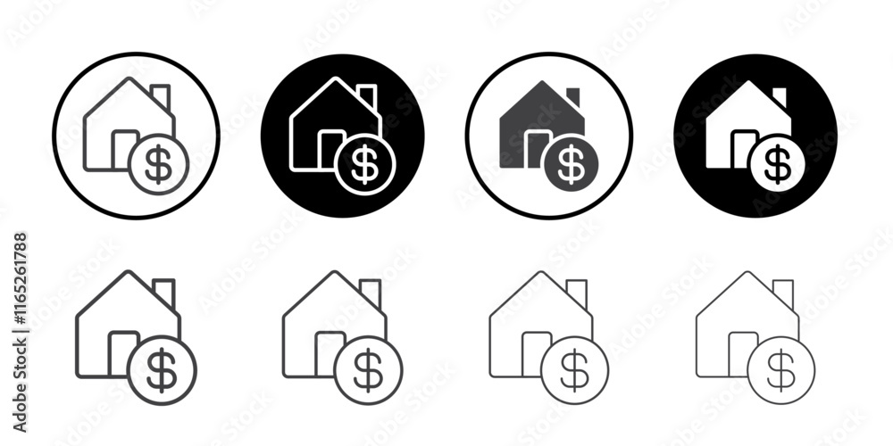 House price icon simple vector symbol House price icon simple vector symbol