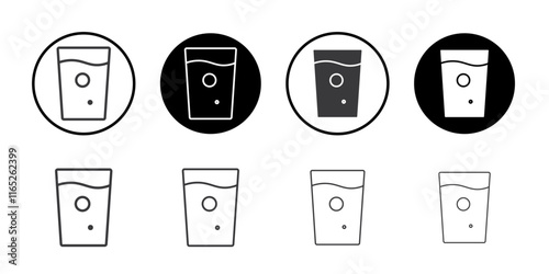 Mineral water glass icon simple vector symbol