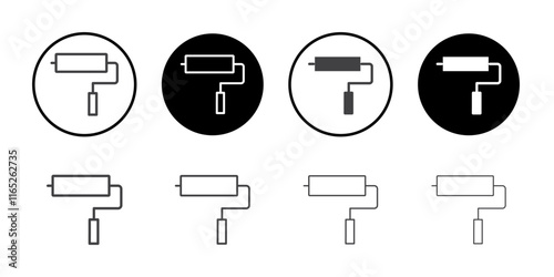 Paint roller icon simple vector symbol