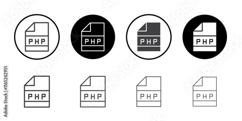 PHP file icon simple vector symbol