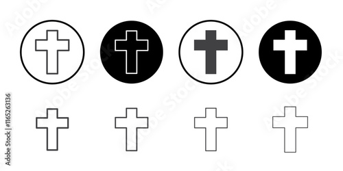 Religion Cross icon simple vector symbol