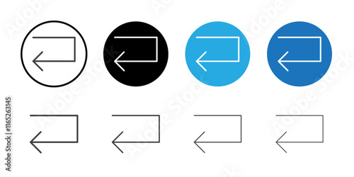 Return navigation arrow icon simple vector symbol