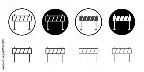 Road barrier icon simple vector symbol