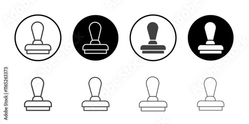 Rubber stamp icon simple vector symbol