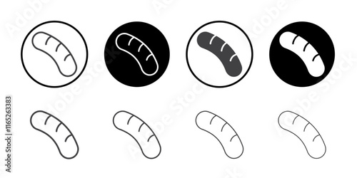 Sausage icon simple vector symbol