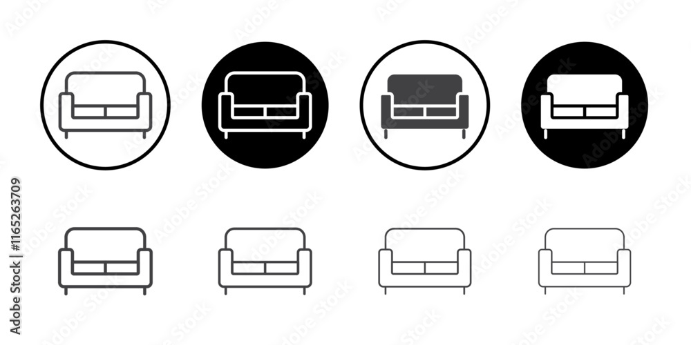Sofa furniture icon simple vector symbol Sofa furniture icon simple vector symbol