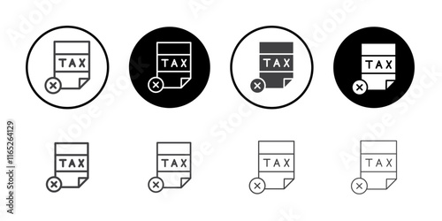 Tax Exempt icon simple vector symbol