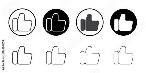 thumbs up icon simple vector symbol
