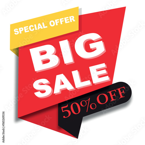 Colorful Big Sale Promotional Banner – Off Discount Ad Design