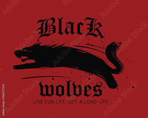 wolf hand painting, angry wolf head vector illustration, black grunge animal, wolf silhouette vector art, Black wolves free wild animal street style vintage gothic typography t-shirt print.eps