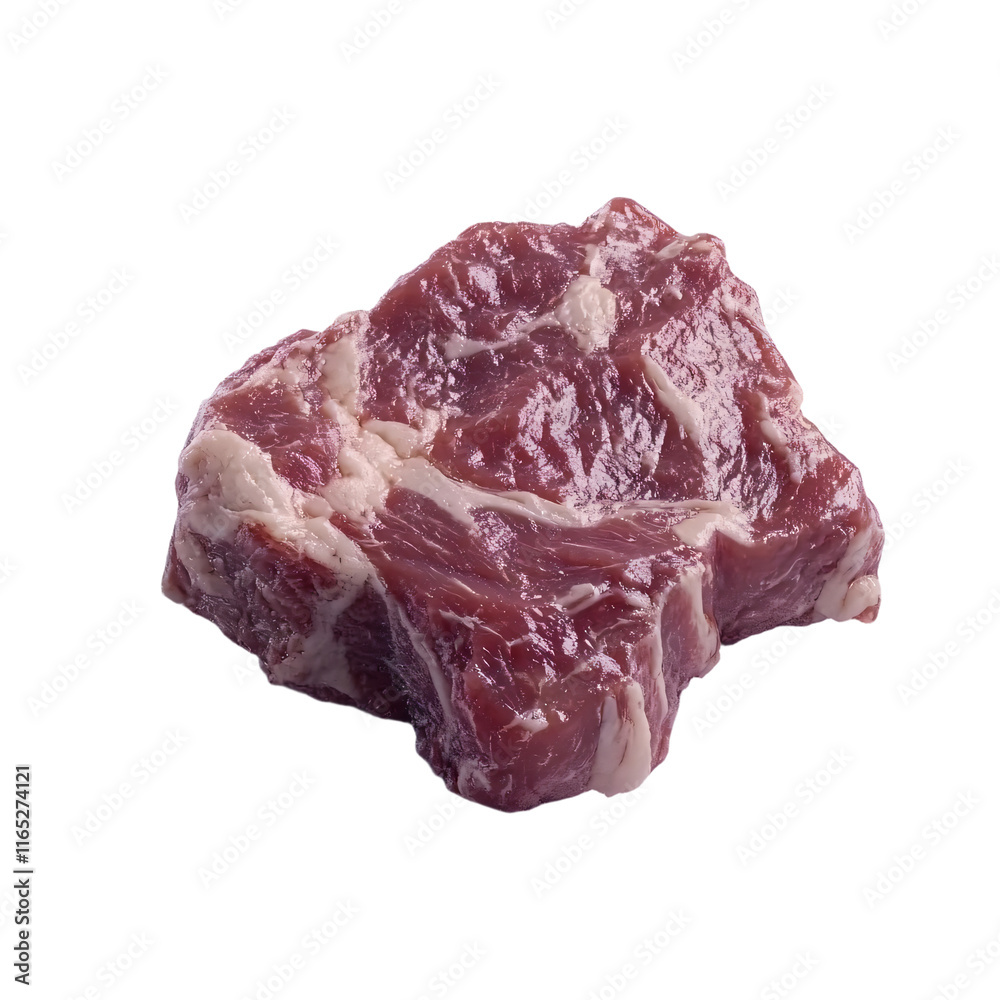 Obraz premium a piece of meat on a white background