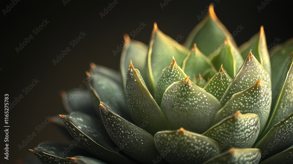 the beauty of the succulent plant Haworthiopsis fasciata