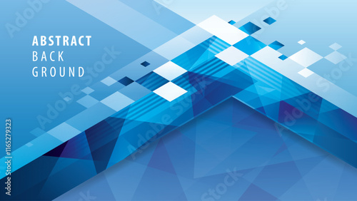 Abstract Blue geometric pixel background, Modern polygon pixel background. Pixel art design, Creative ideas for business presentations, template, banner, invitation card