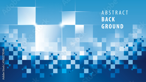 Abstract Blue geometric pixel background, Modern polygon pixel background. Pixel square design, Creative ideas for business presentations, template, banner, invitation card