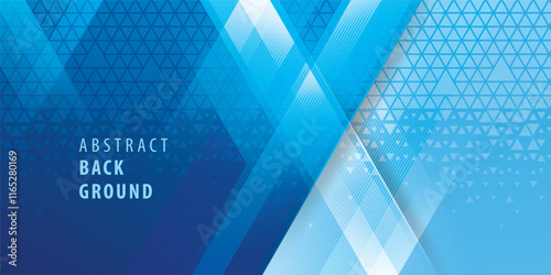 Abstract geometric background with triangle shape, Modern triangles background. Blue triangle Pattern design, Creative ideas for business presentations, template, banner, invitation card