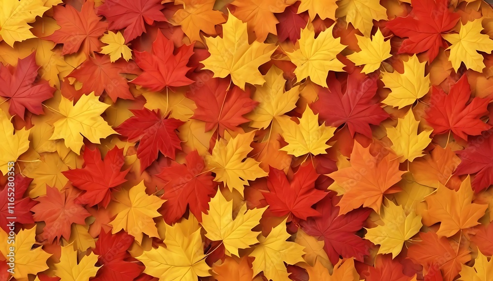 A bunch of orange leaves are scattered on the ground A bunch of orange leaves are scattered on the ground