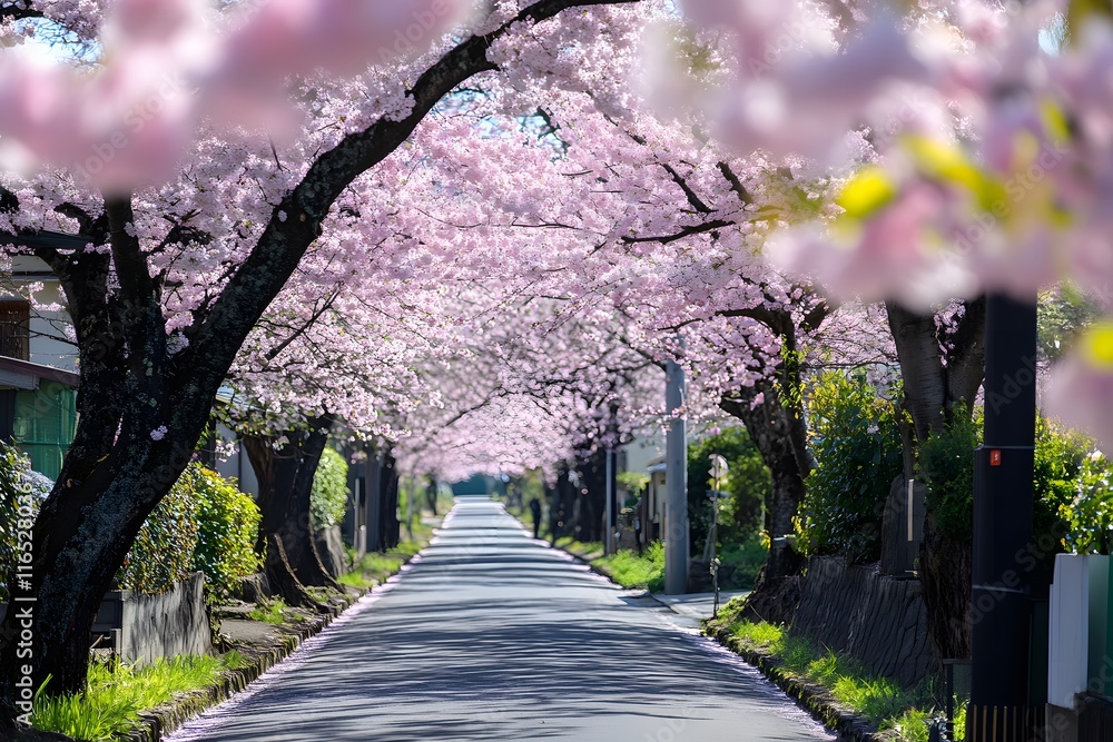 Naklejka premium Spring scenery. Generative AI