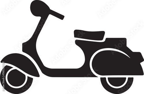 scooter icon, scooter icon silhouette vector style