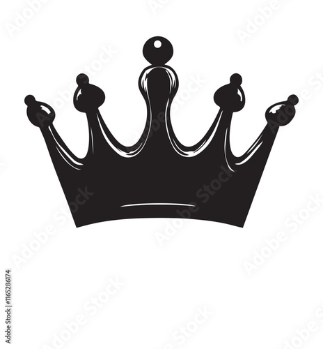 Crown silhouette vector illustration