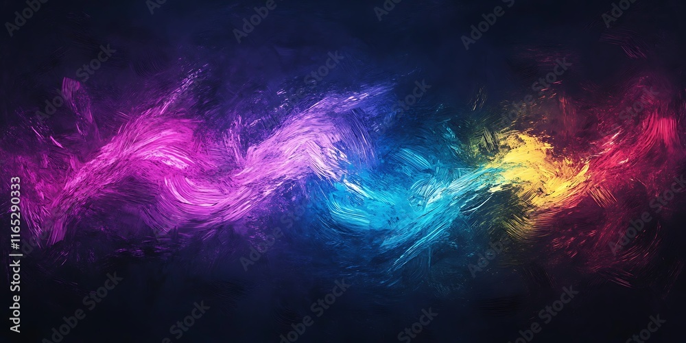 Fototapeta premium vivid neon light stripes forming dynamic diagonal patterns