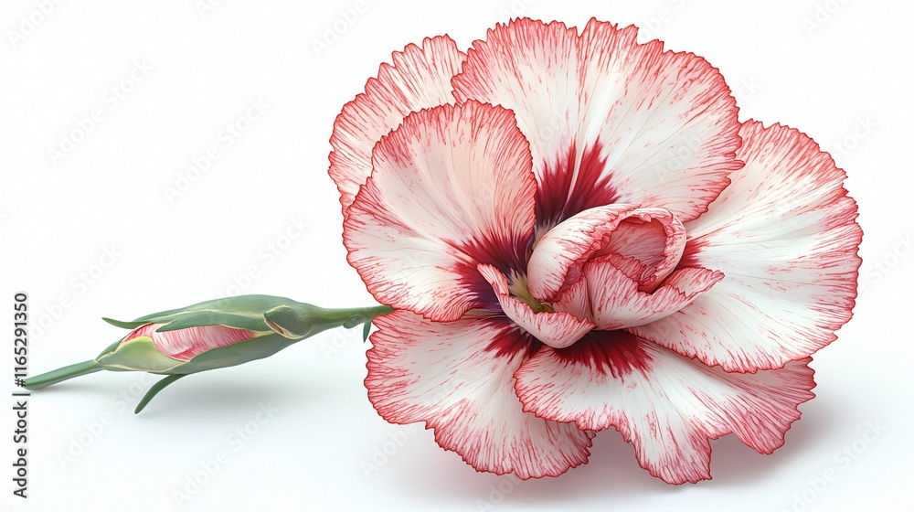Stunning Dianthus Flower Red White Petals Bloom Nature Stunning Dianthus Flower Red White Petals Bloom Nature
