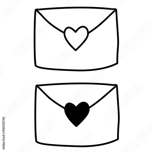 envelope with hearts