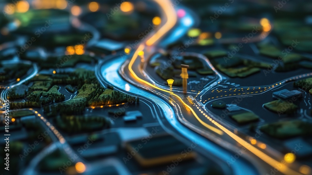 Fototapeta premium Innovative Business Roadmap Concept for Future Planning and Growth