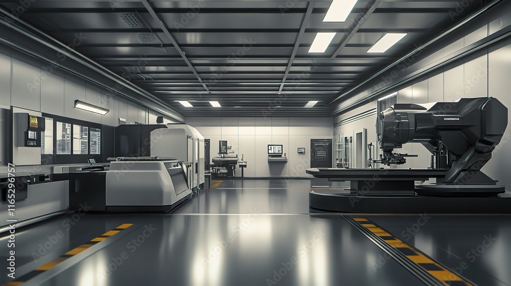 Obraz premium High Precision Metal Machining Facility with Advanced Equipment