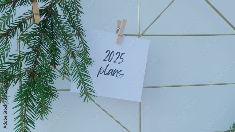 During the New Year's Eve countdown celebration, a 4K loop seamless of fireworks for the year 2025 is displayed in the sky at night.