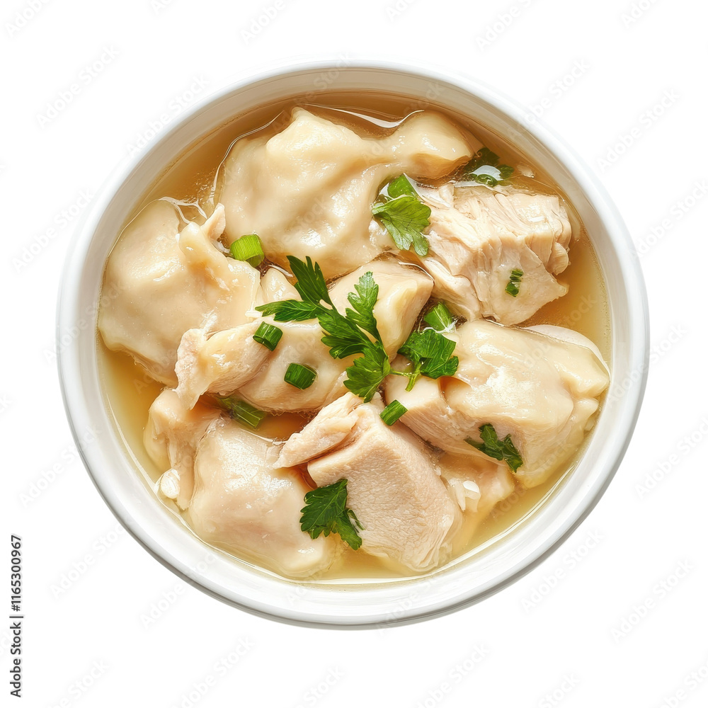 Delicious Chicken Dumplings Ready for Serving on transparent background Delicious Chicken Dumplings Ready for Serving on transparent background