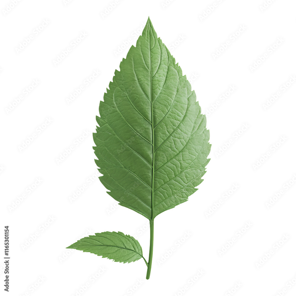 a green leaf on a white background a green leaf on a white background
