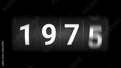 During the New Year's Eve countdown celebration, a 4K loop seamless of fireworks for the year 2025 is displayed in the sky at night. photo