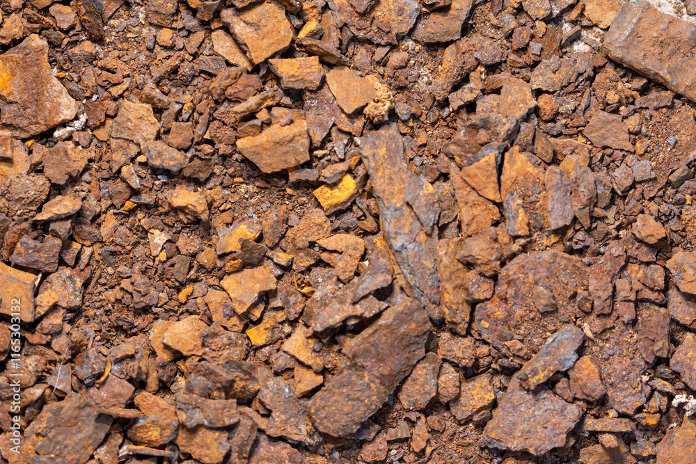 Background of rusty metal remnants