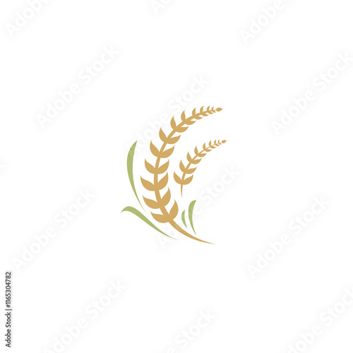 Rice Plant Logo Vector. Rice Icon. Wheat Logo