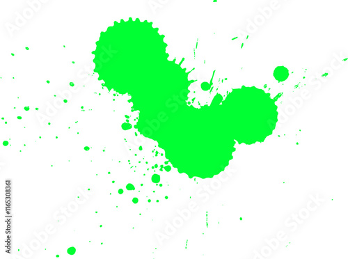 green watercolor brushed painting dropped splatter splash