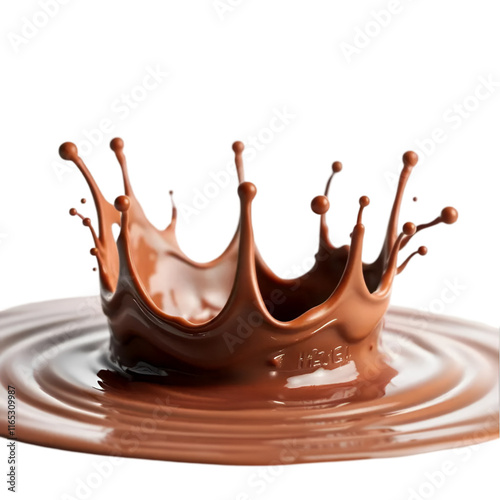 Photo splash of brownish hot coffee or chocolate.
