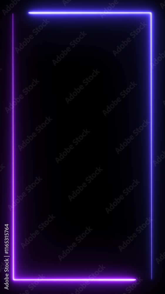 neon border frame,  blue purple glowing border, rectangle, square, frame, black screen frame, border black screen, glowing frame, glowing border	
