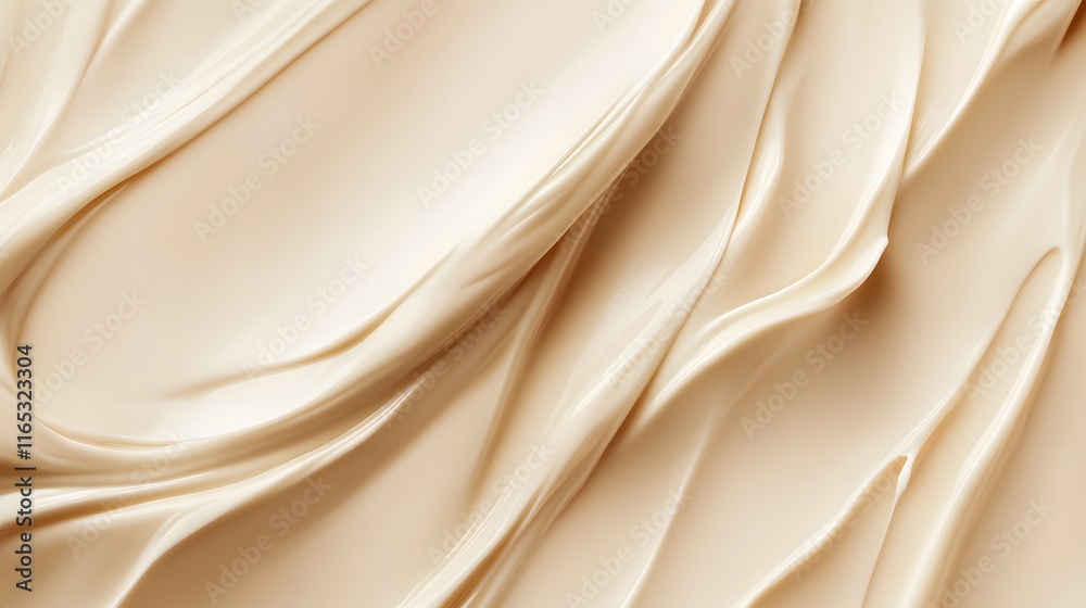 Fototapeta premium Creamy Beige Substance Swirling Smoothly