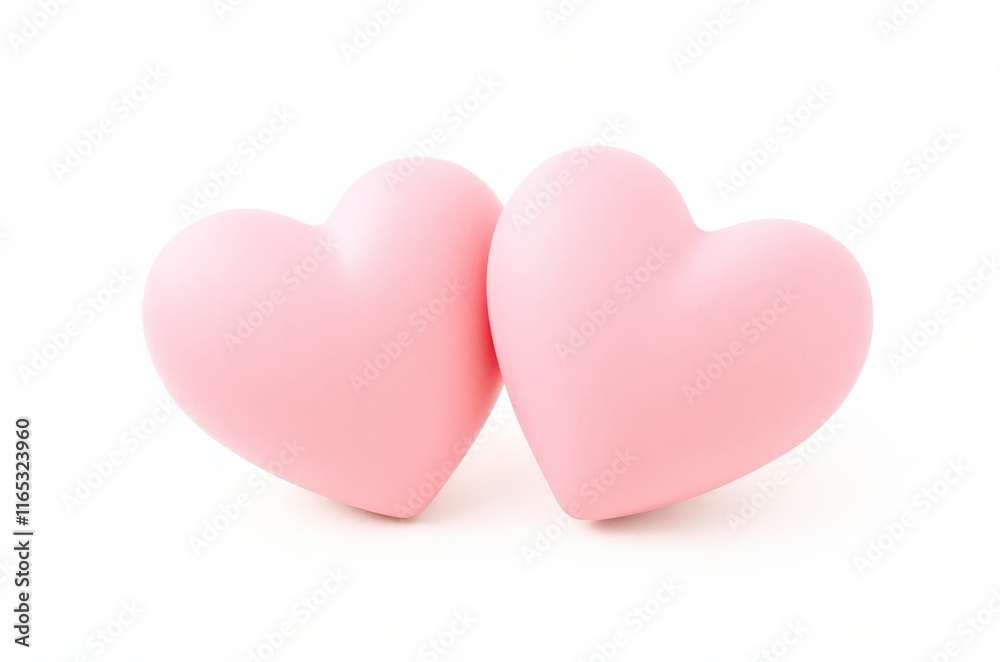 there are two pink hearts that are sitting next to each other there are two pink hearts that are sitting next to each other