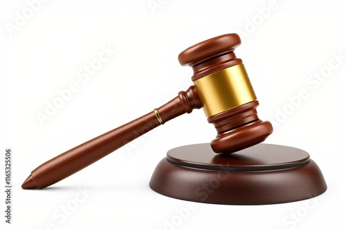 a close up of a wooden gavel on a wooden stand photo