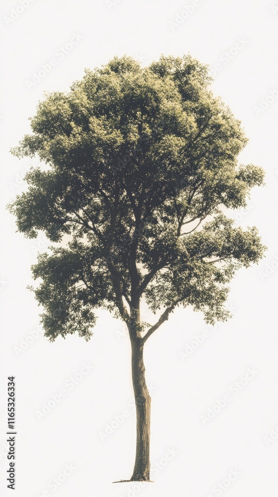 Fototapeta premium Majestic Tree in Nature's Embrace: A Tranquil Landscape Painting