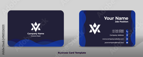 Blue purple border gradient background card name