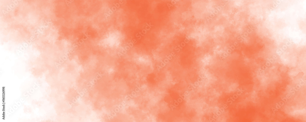 Fototapeta premium A Whisper of Peach Clouds Flowing into a Bright and Airy White Canvas