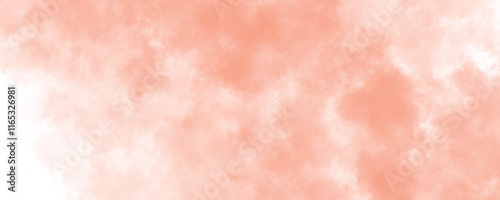 A Whisper of Peach Clouds Flowing into a Bright and Airy White Canvas
