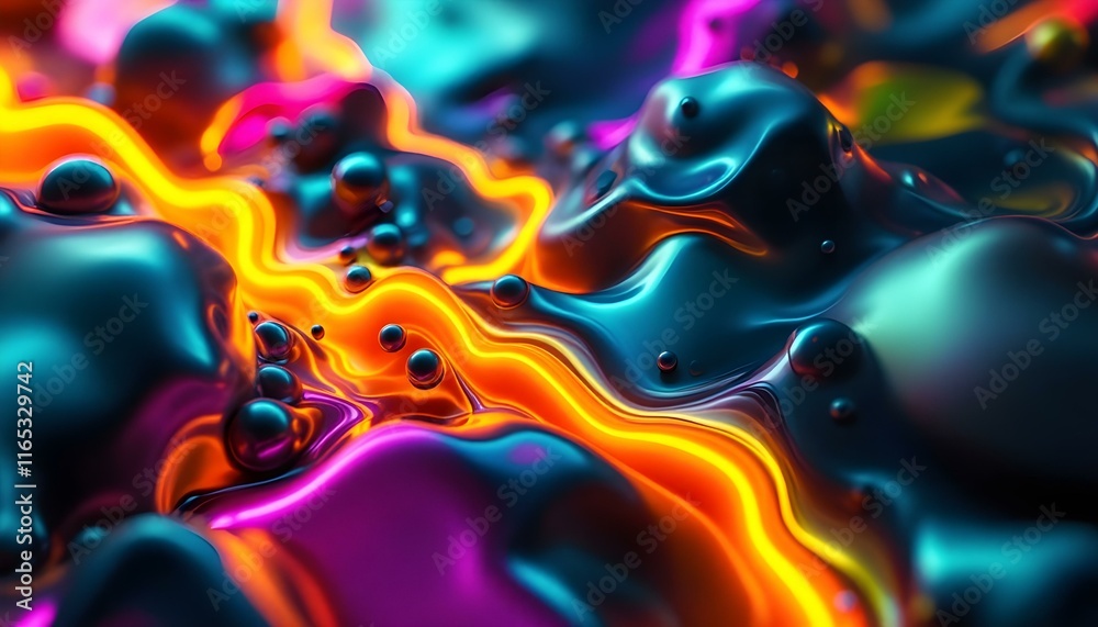 Abstract 2D and 3D Fusion Composition