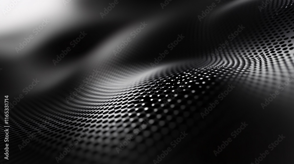 Wavy perforated metal surface creating an elegant pattern Wavy perforated metal surface creating an elegant pattern